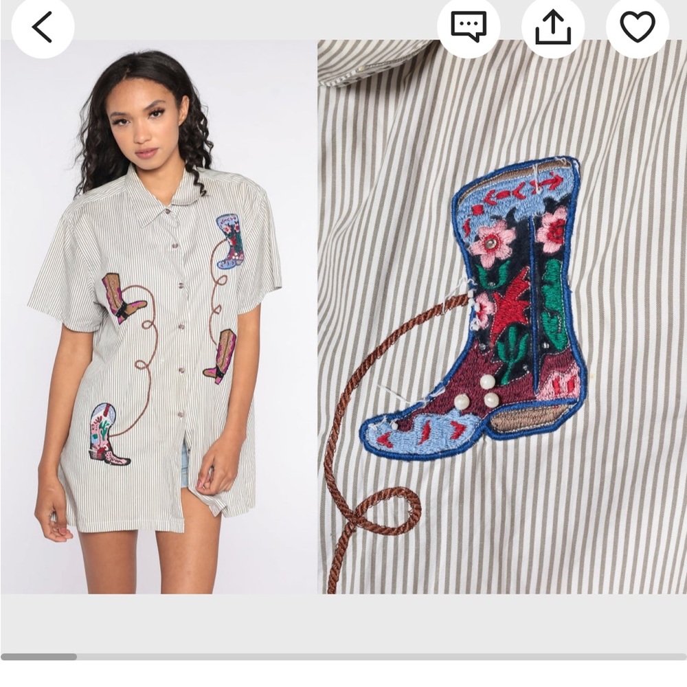 Vintage Embroidered Western Shirt